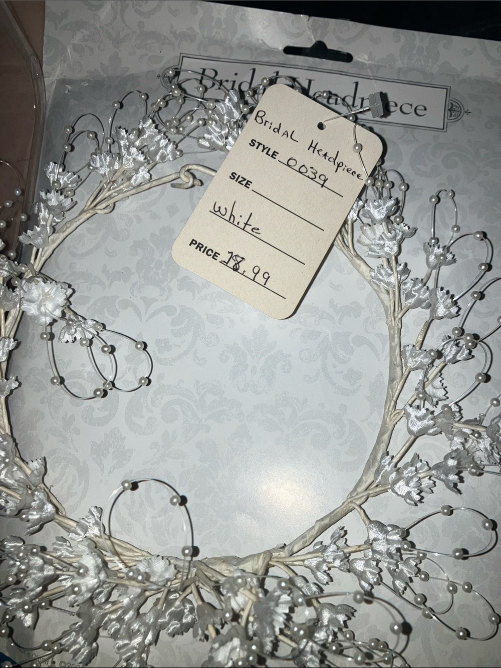 🆕 Bridal Headpiece - White Floral Halo